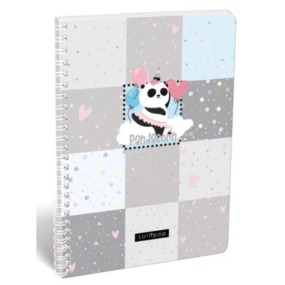 LC-21893955 Füzet spirál A4 kockás Lollipop, Pandacorn