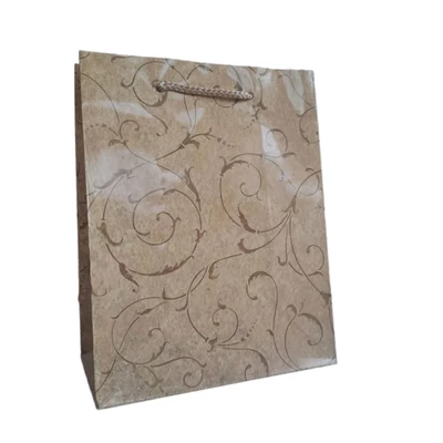 LC-222527 Dísztasak Bézs indamintás M 18*23cm