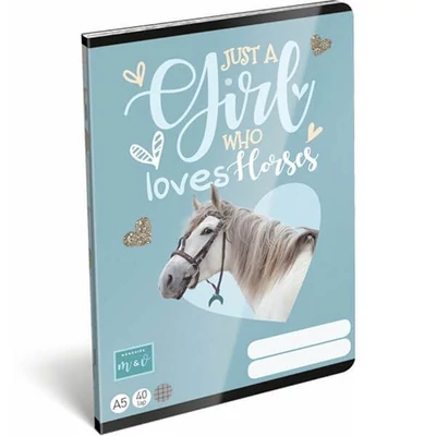 LC-22994101 Füzet tűzött A4 sima 40lapos Mici Horses