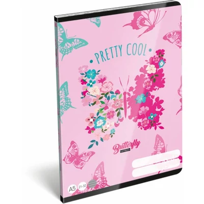 LC-23066162 Füzet tűzött A5 vonalas Lollipop, Cute Butterfly