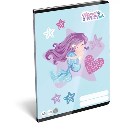 LC-24145301 Füzet tűzött A5 vonalas Mermaid, Sweet