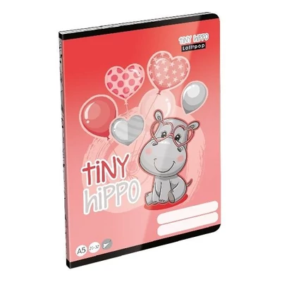 LC-24147063 Füzet tűzött A5 sima Lollipop, Tiny Hippo