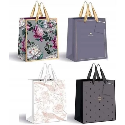 LC-292384 Dísztasak Gold L 26,5*33*13cm 4féle minta