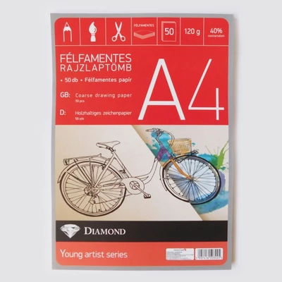 LC-503445 Félfamentes rajzlaptömb A4 50db-os