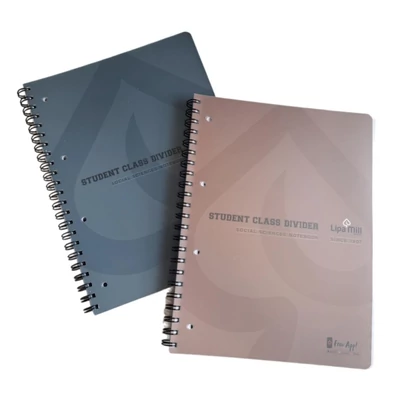 LC-7194 Füzet spirál A4 Kockás és Vonalas 100lapos MARMAR Student class divider