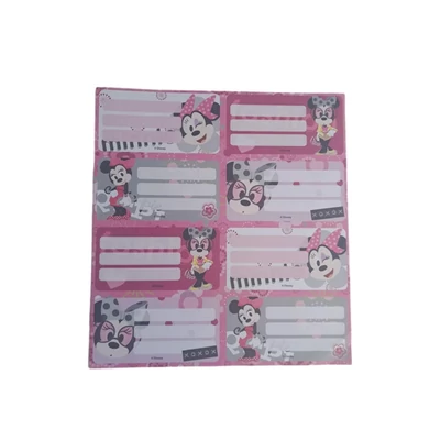 LC-8837 Füzetcímke 8db/ív Minnie Mouse