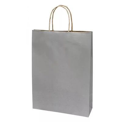 LC-SLO71439 Dísztasak L nátron Ezüst 26*10*35cm