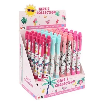 M&amp;G-ABP888R0 Golyóstoll Girls 0,7mm 4 féle minta