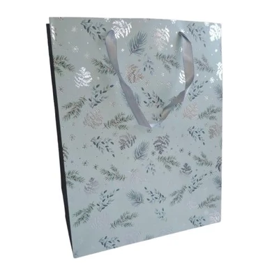 PAW-AGB2012805 Ajándéktasak Prémium Karácsonyi Ágak L 26,5*33,5*13cm