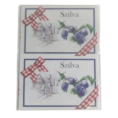 PL-00013 Befőtt címke nagy 8db-os Szilva