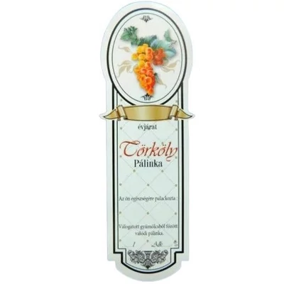 PL-Törköly Pálinkás címke keskeny 10db-os Törköly