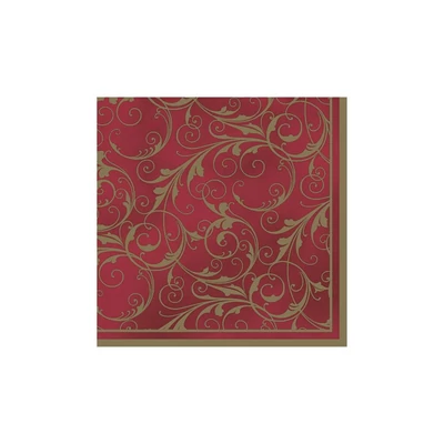 PM-001701 Papírszalvéta mintás Maki 33*33cm Arany indaminták