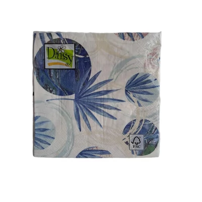 PM-029301 Papírszalvéta mintás Daisy 33*33cm Kék levél mintás