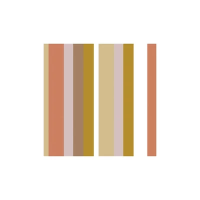 PM-039301 Papírszalvéta mintás Daisy 33*33cm Barna csíkos