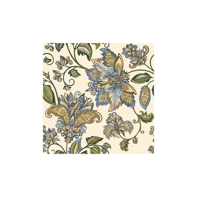 PM-051201 Papírszalvéta mintás Maki 33*33cm Kék virágmintás