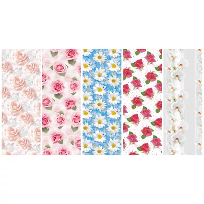 PM-P1_OG_208 Csomagolópapír 99,5*68,5cm Pol-Mak Virágos 50db