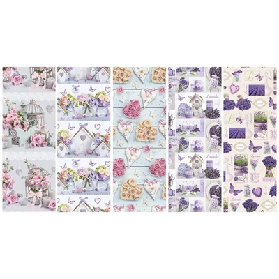 PM-P1_OG_209 Csomagolópapír 50db 99,5*68,5cm Pol-Mak (virágos vintage)