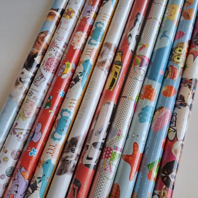 PM-P1_OG_MIX_DZIECI Csomagolópapír 99,5*68,5cm Pol-Mak MIX Gyerekmintás 50db