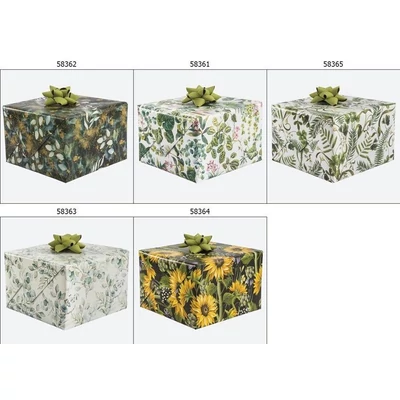 PM-P2OG_28 Csomagolópapír 200*70cm Pol-Mak Virágmintás 50db