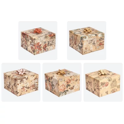 PM-P2_KRAFT_OG_4 Csomagolópapír 50db 200*70cm Pol-Mak (vintage, virágok)