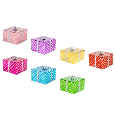 PM-P2_METAL_OG_5/1 Csomagolópapír 200*70cm Pol-Mak Metal színes pöttyös 1db