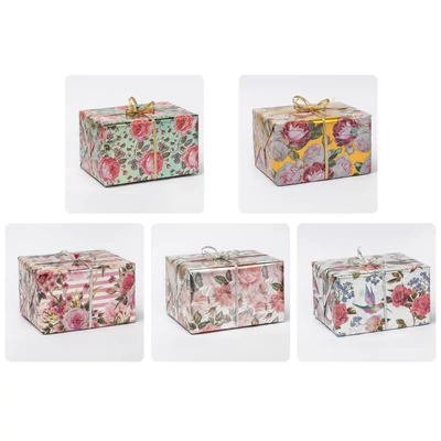 PM-P2_METAL_OG_7/1 Csomagolópapír 200*70cm Pol-Mak Virágok 1db