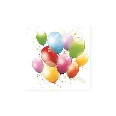 PM-SDOG_010001 Papírszalvéta mintás Daisy 33*33cm Színes lufis