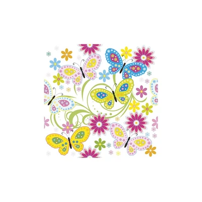 PM-SDOG_028701 Papírszalvéta mintás Daisy 33*33cm Pillangós