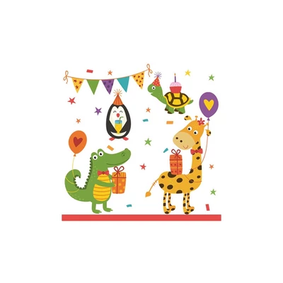 PM-SDOG_036901 Papírszalvéta mintás Daisy 33*33cm Szülinapi party