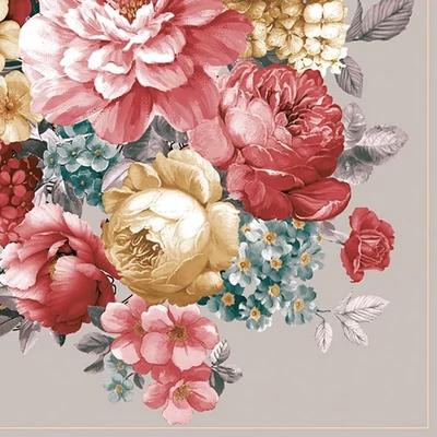 PM-SLOG_051402 Papírszalvéta mintás Maki 33*33cm Virágcsokor Mandalával