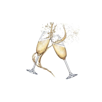 PM-SLOG_055001 Papírszalvéta mintás Maki 33*33cm Pezsgőspoharak