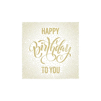 PM-SLOG_055101 Papírszalvéta mintás Maki 33*33cm Happy Birthday to you