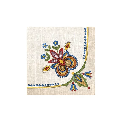 PM-SLOG_057501 Papírszalvéta mintás Maki 33*33cm Népi mintás