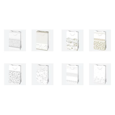 PM-T3B_OG_8 Dísztasak T3 160*240*70mm Arany-Ezüst grafikával