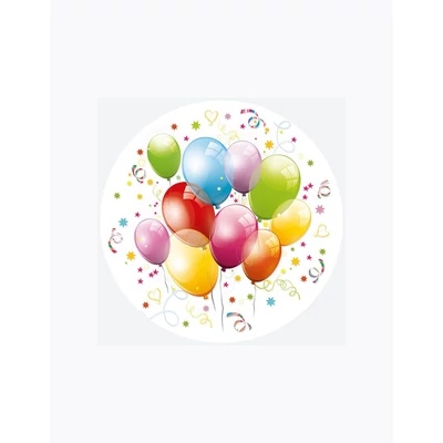 PM-TD01_010001 Papírtányér 22,7cm 8db Színes lufis