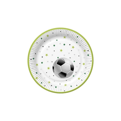 PM-TD02_037201 Papírtányér 22,7cm 8db Focis