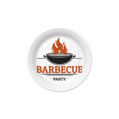 PM-TD02_042301 Papírtányér 22,7cm 8db Barbecue party