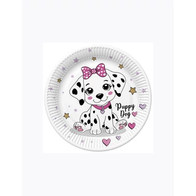 PM-TD02_044901 Papírtányér 22,7cm 8db Puppy Dog
