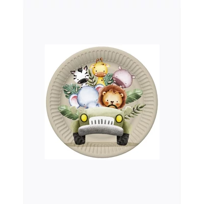 PM-TD02_045101 Papírtányér 22,7cm 8db Szafari