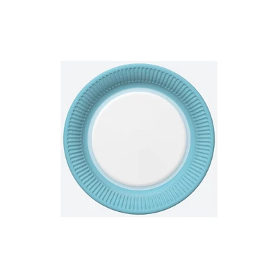 PM-TM02_002800 Papírtányér 22,7cm 8db Kék szegélyes