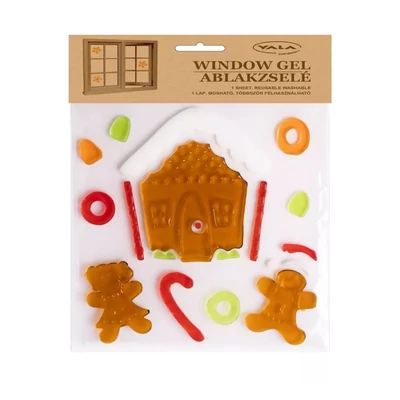 QX-312703 Ablakzselé Mézeskalácsház 20*20cm