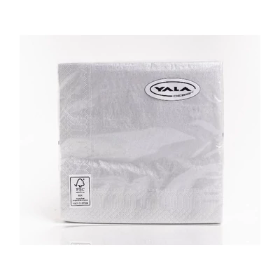 QX-343335 Papírszalvéta Yala 33*33cm Ezüst