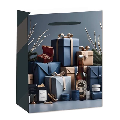 QX-351128 Papírtasak Díszdobozok+Sör M 18*23cm