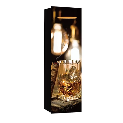 QX-370476 Papírtasak Whiskey jéggel, szivarral B 12*36cm