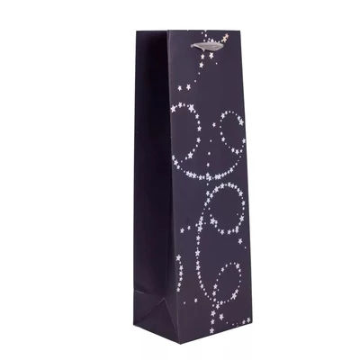 QX-370621 Papírtasak Hologramos csillagok B 12*36cm