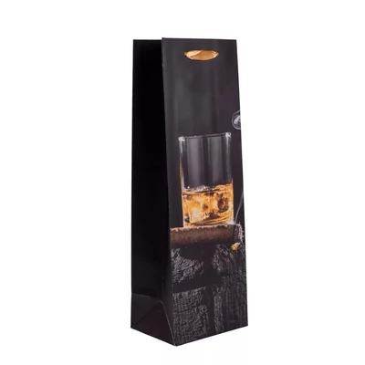 QX-370623 Papírtasak Whiskey, szivarral Italos 12*36cm