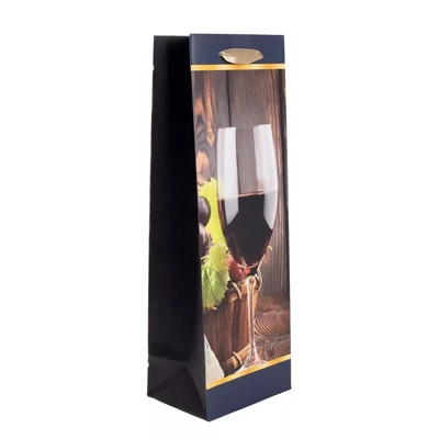 QX-370786 Papírtasak Vörösbor pohárban B 12*36cm