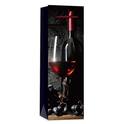 QX-371984 Papírtasak Vörös bor+szőlő B 12*36cm