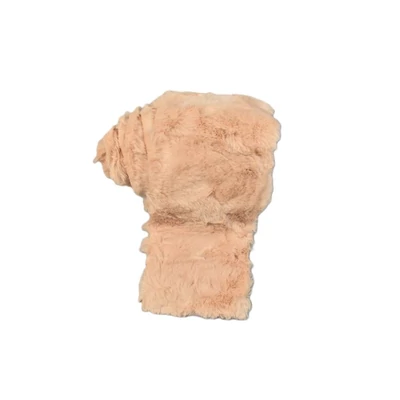 QX-403766 Dekor csík Nyúlszőr Bézs 8cm*1,6m