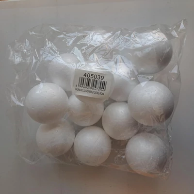QX-405039 Polisztirol Gömb 8cm 12db-os